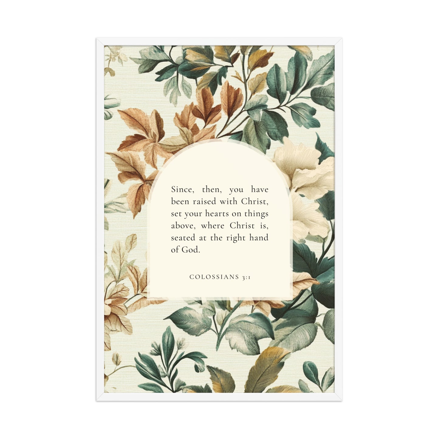 Colossians 3:1 Botanical Background 24X36