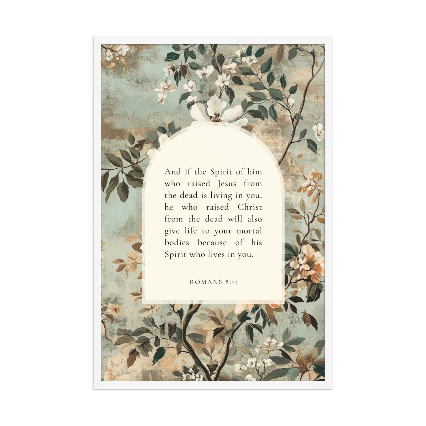 Romans 8:11 Botanical Background 24X36