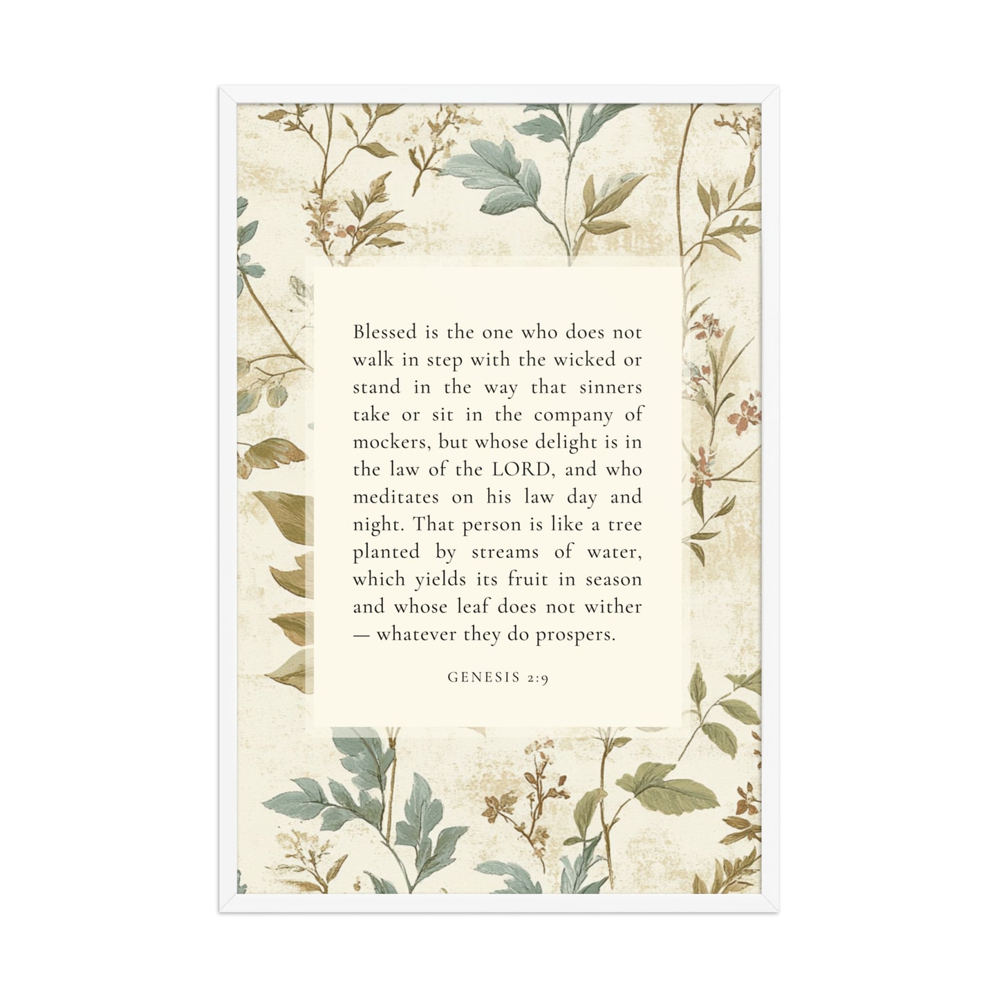 Genesis 2:9 - Botanic Floral Background 24x36
