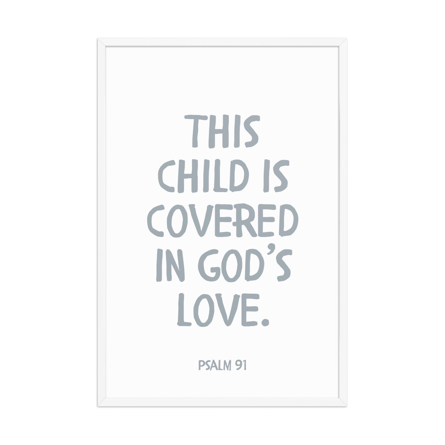 Psalm 91 Verse - A Soft Nursery Wall Art Print