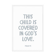 Psalm 91 Verse - A Soft Nursery Wall Art Print