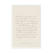 “Abound in Love” – Philippians 1:9–11 KJV Scripture Wall Art    Unframed Matte Paper / 8″×10″ / Eggshell-Unframed Matte Paper / 8″×10″ / Blue Green-Unframed Matte Paper / 8″×10″ / Red Clay-Unframed Matte Paper / 11″×14″ / Eggshell-Unframed Matte Paper / 11″×14″ / Blue Green-Unframed Matte Paper / 11″×14″ / Red Clay-Unframed Matte Paper / 12″×16″ / Eggshell-Unframed Matte Paper / 12″×16″ / Blue Green-Unframed Matte Paper / 12″×16″ / Red Clay-Unframed Matte Paper / 12″×18″ / Eggshell 