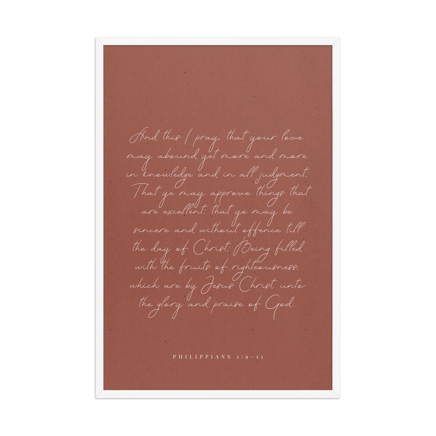 “Abound in Love” – Philippians 1:9–11 KJV Scripture Wall Art