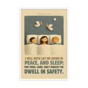 Psalm 4:8 Nursery Wall Art    Unframed Matte Paper / 8″×10″-Unframed Matte Paper / 11″×14″-Unframed Matte Paper / 12″×16″-Unframed Matte Paper / 12″×18″-Unframed Matte Paper / 16″×20″ 