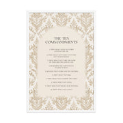 The Ten Commandments: Arch Design Print with Roman Numerals or List    Unframed Matte Paper / 8″×10″ / List-Unframed Matte Paper / 8″×10″ / Roman Numerals-Unframed Matte Paper / 11″×14″ / List-Unframed Matte Paper / 11″×14″ / Roman Numerals-Unframed Matte Paper / 12″×16″ / List 