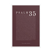 Psalm 35 Full Chapter Wall Art | Complete Scripture Print