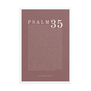 Psalm 35 Full Chapter Wall Art | Complete Scripture Print