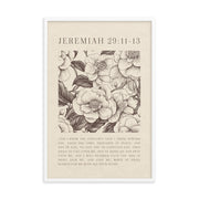 Jeremiah 29:11 - Floral On Beige  