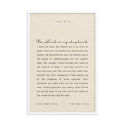 Psalm 23 On Beige Background  