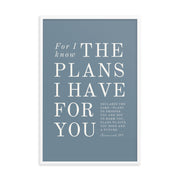Jeremiah 29:11 Warm Blues Slate Gray 24x36