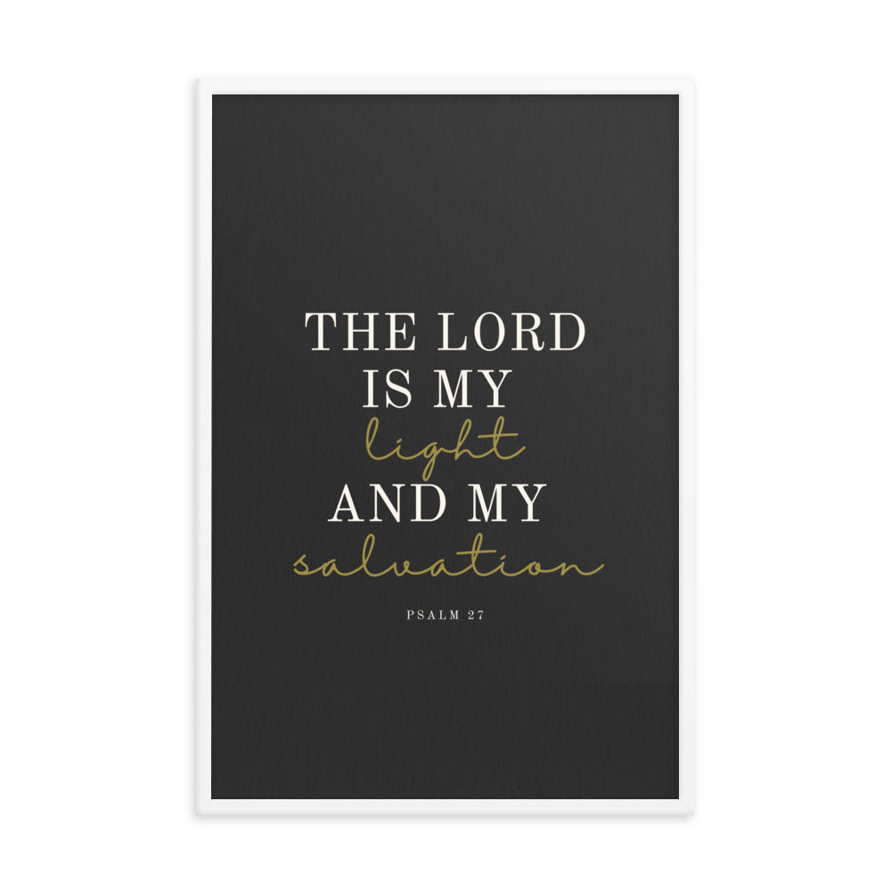 Psalm 27 Quote On dark Background 24x36
