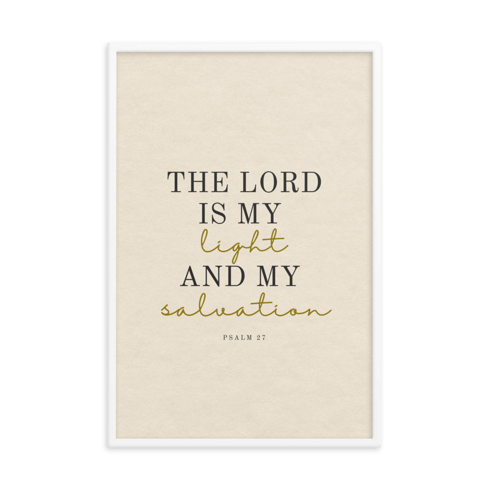 Psalm 27 Quote On light Background 24x36