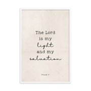 Psalm 27 Quote In Print And Script Lettering On Beige  