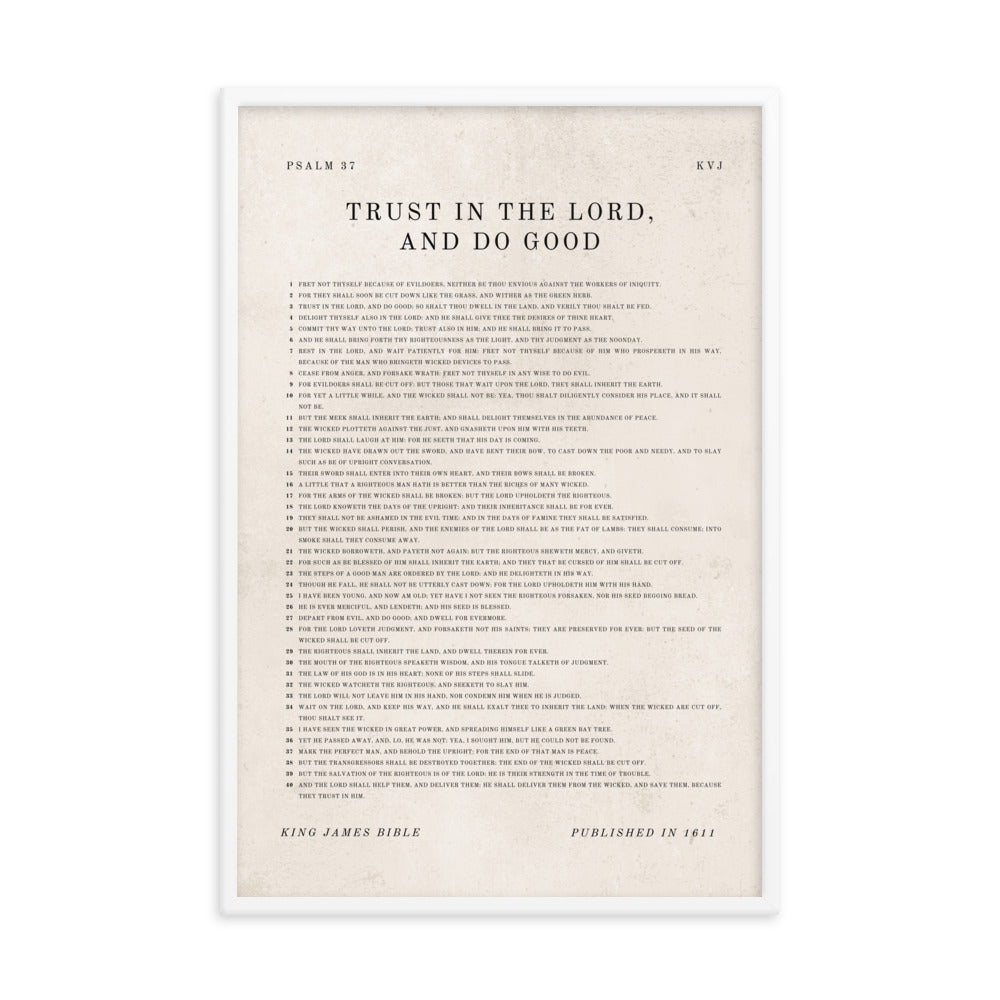 Psalm 37 Entire Chapter On Beige  