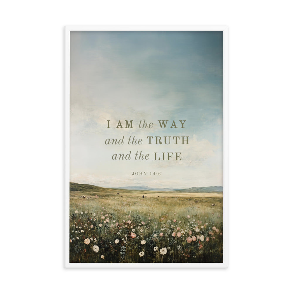 John 14:6 Meadow Dark Text 24X36