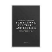John 14:6 Black 24x36