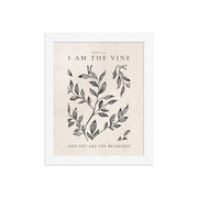 John 15:5 Vintage Floral On Beige Background  
