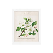Psalm 27 Quote Vintage Floral On Beige Background  