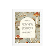 Genesis 1:29 Botanical Mushrooms Background  