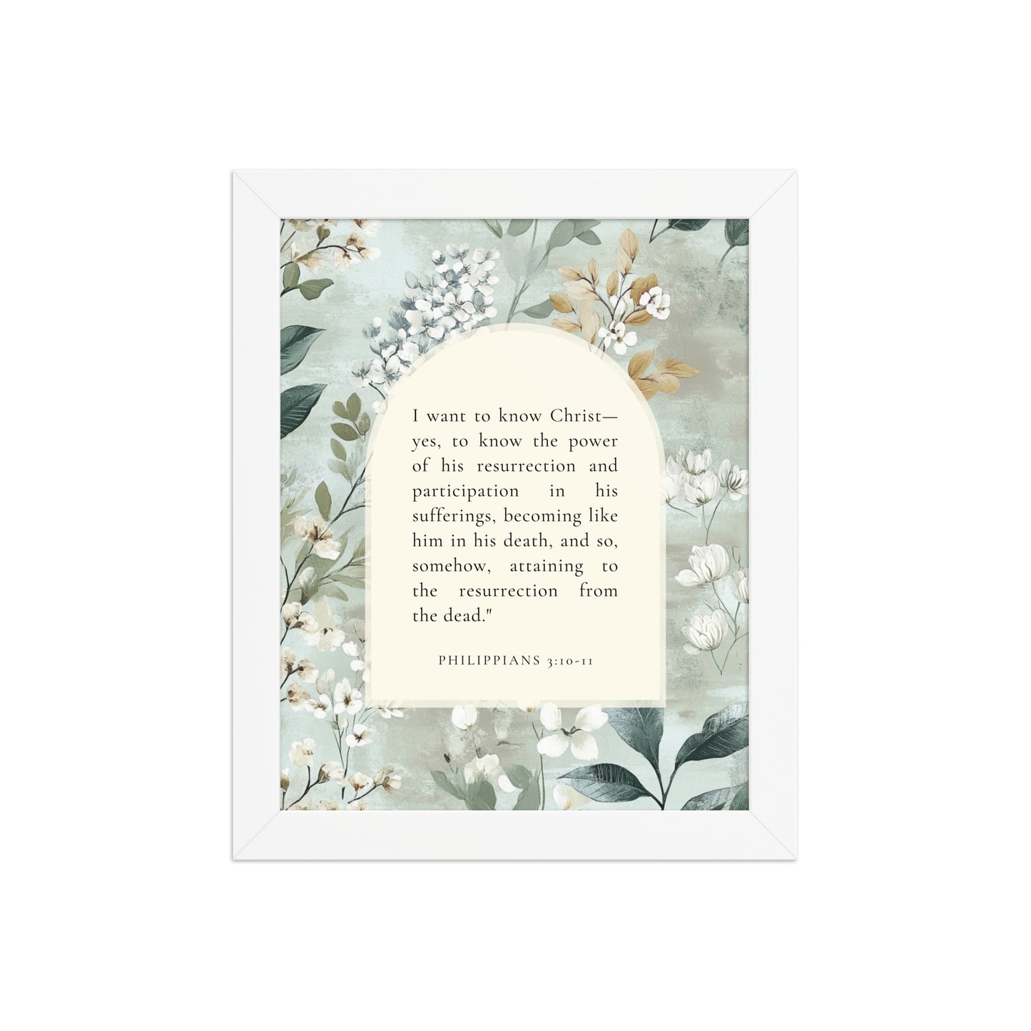 Philippians 3:10-11 –  Vintage Flower Arche  