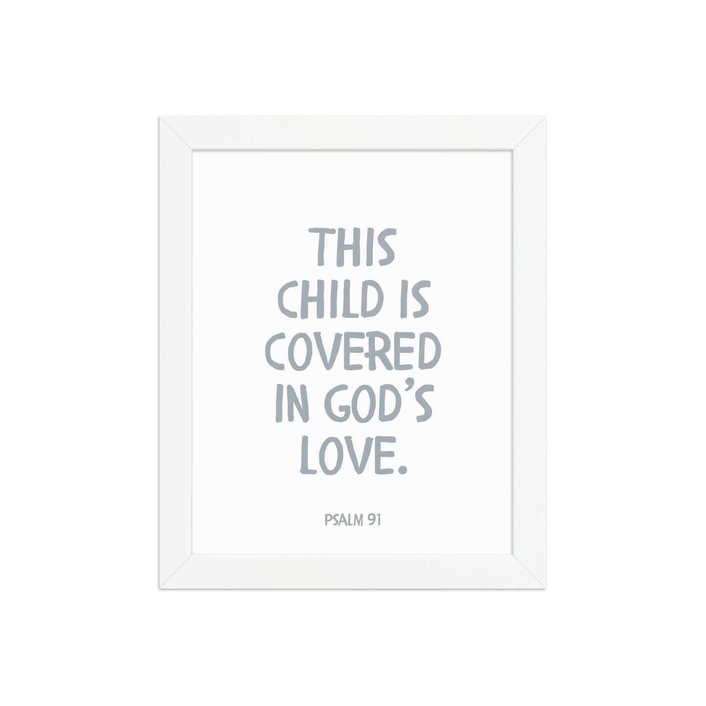 Psalm 91 Verse - A Soft Nursery Wall Art Print