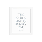 Psalm 91 Verse - A Soft Nursery Wall Art Print