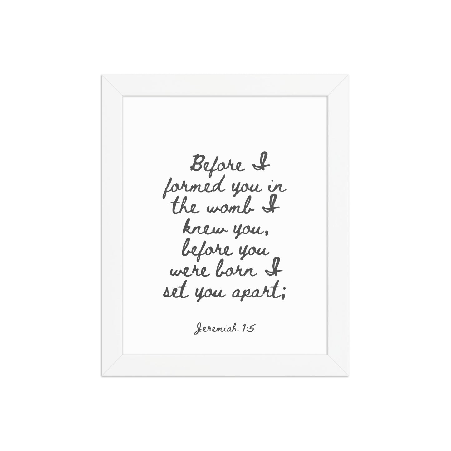 Jeremiah 1:5 - Framed Bible Verse Print