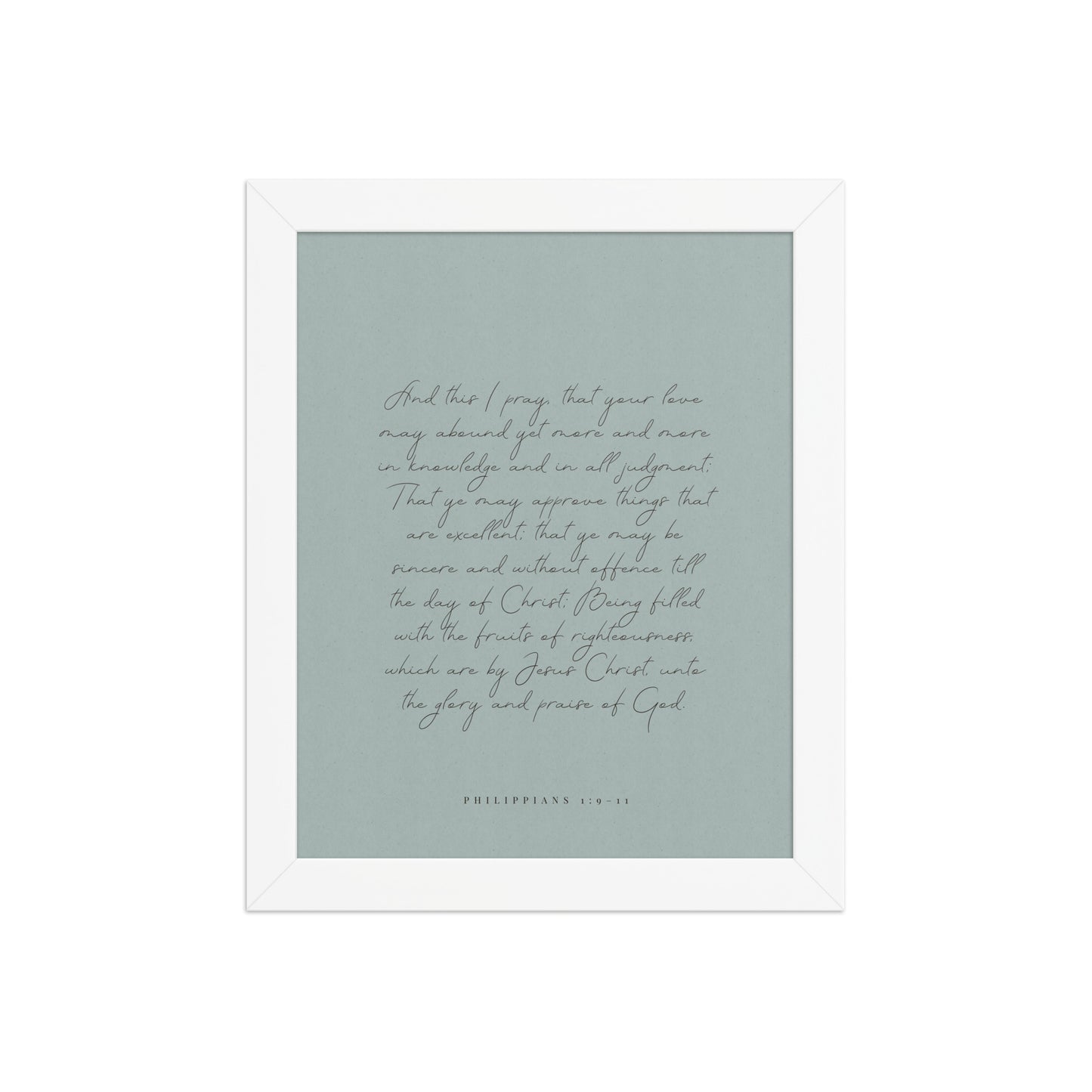 “Abound in Love” – Philippians 1:9–11 KJV Scripture Wall Art