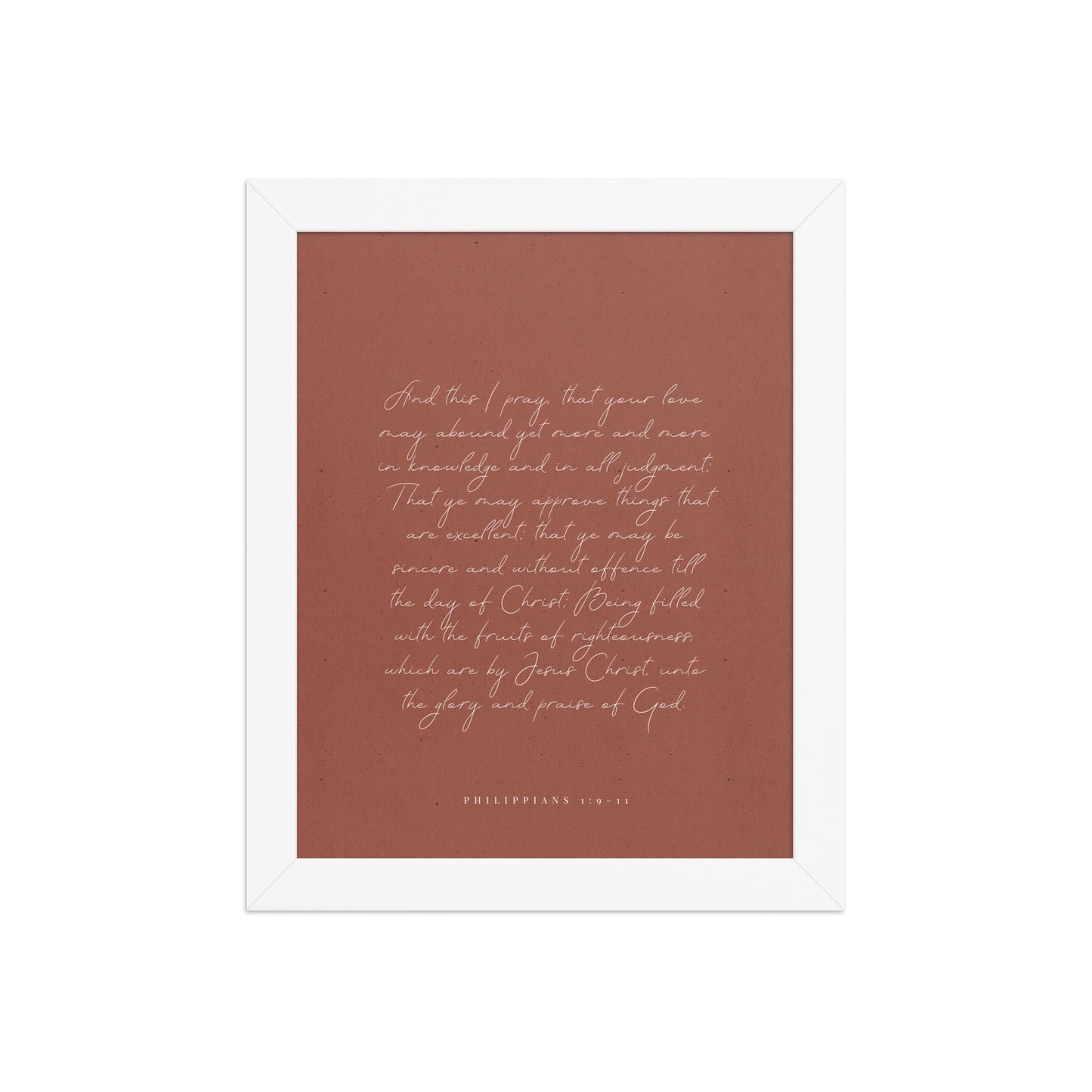 “Abound in Love” – Philippians 1:9–11 KJV Scripture Wall Art