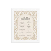 The Ten Commandments: Arch Design Print with Roman Numerals or List