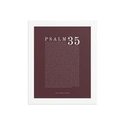 Psalm 35 Full Chapter Wall Art | Complete Scripture Print