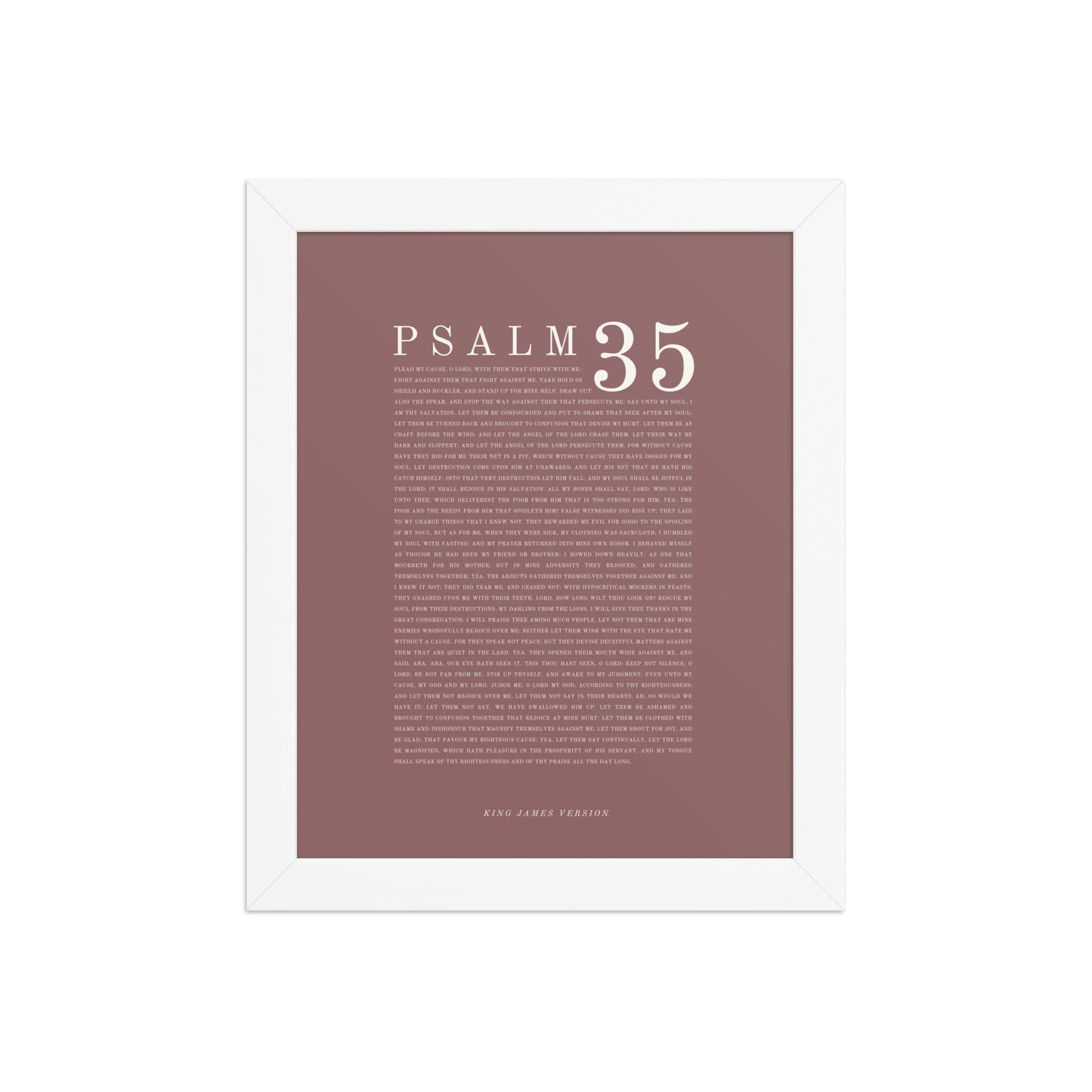 Psalm 35 Full Chapter Wall Art | Complete Scripture Print