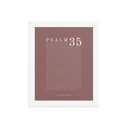 Psalm 35 Full Chapter Wall Art | Complete Scripture Print