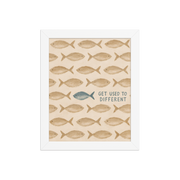 Get Used To Different Christian wall art — Matte White Frame / 8″×10″ portrait mockup