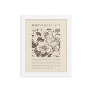 Jeremiah 29:11 - Floral On Beige  