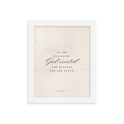 Genesis 1:1 White 8x10
