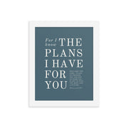 Jeremiah 29:11 Warm Blues Cadet Blue 8x10