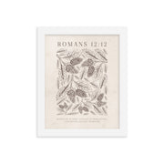 Romans 12:12 Floral On Beige  