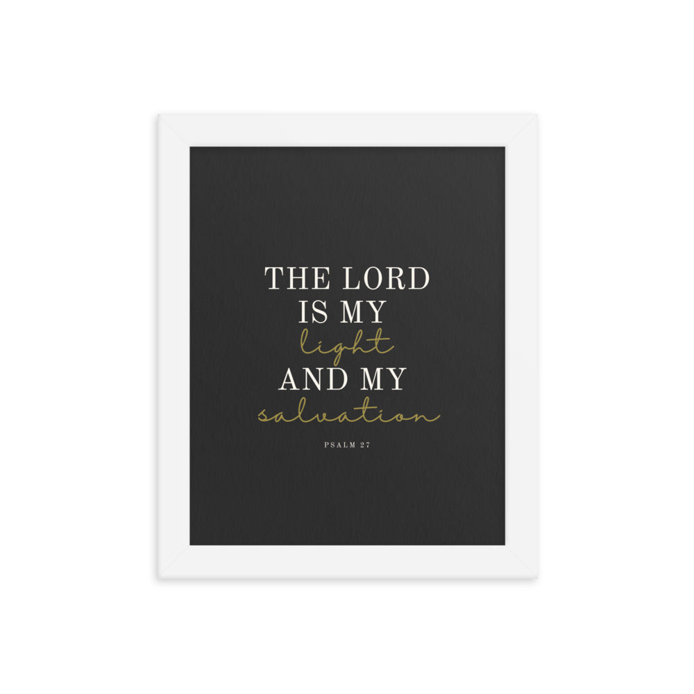 Psalm 27 Quote On Light Or Dark Background  