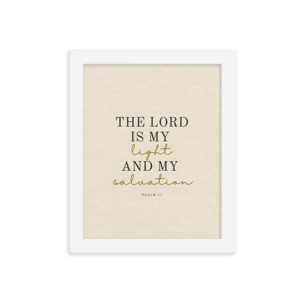 Psalm 27 Quote On light Background 8x10