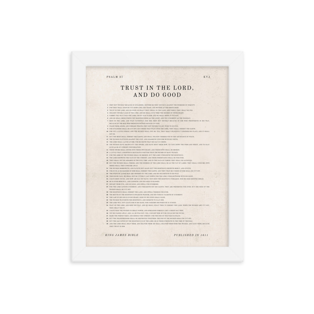 Psalm 37 Entire Chapter On Beige  