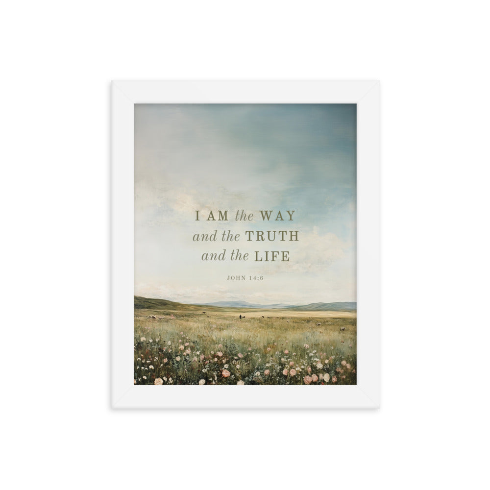 John 14:6 Meadow Dark Text 8x10