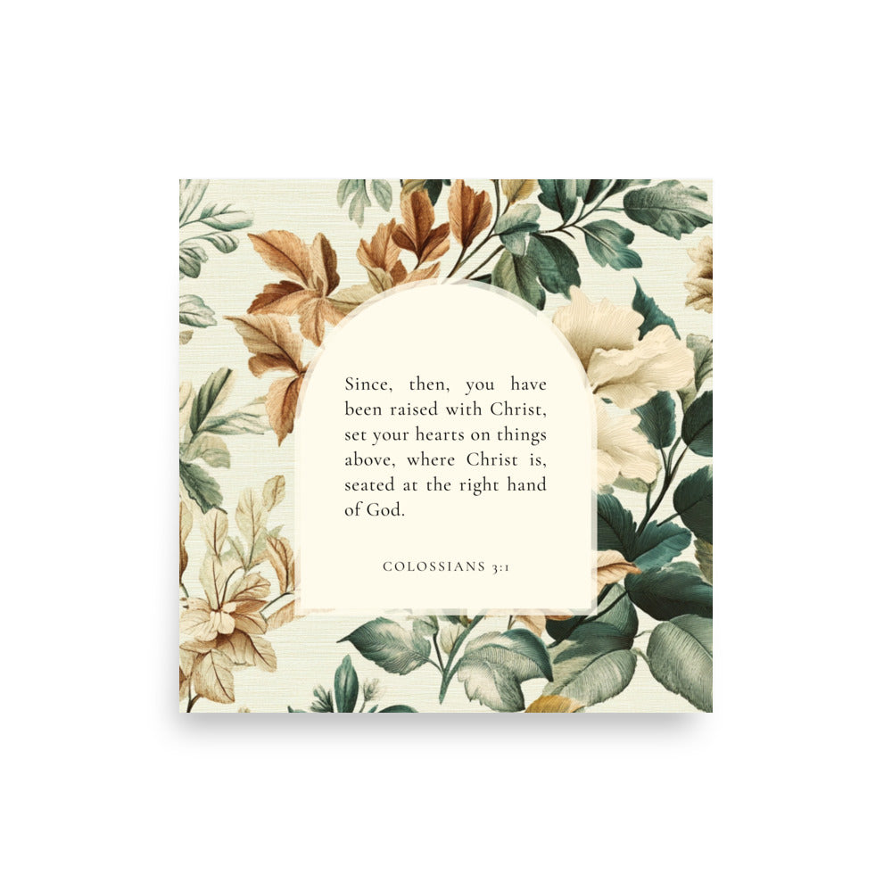 Colossians 3:1 Botanical Background 10X10