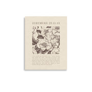 Jeremiah 29:11 - Floral On Beige  
