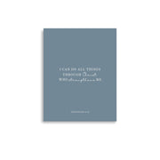 Philippians 4:13 Print - Light Blue Background  