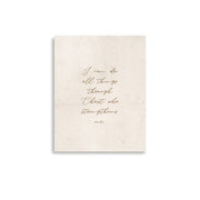 Philippians 4:13 On Beige Background  