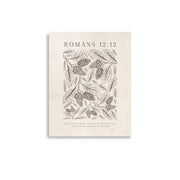 Romans 12:12 Floral On Beige  