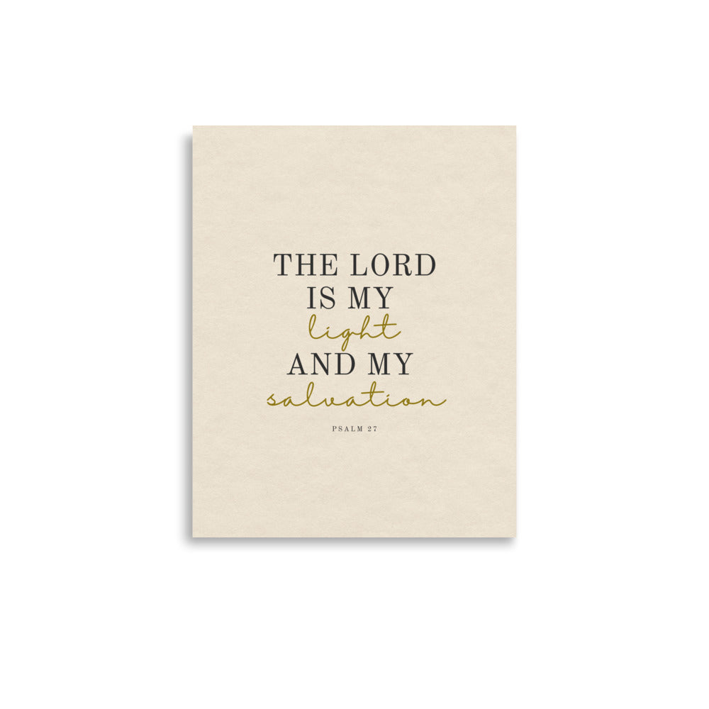 Psalm 27 Quote On Light Or Dark Background  