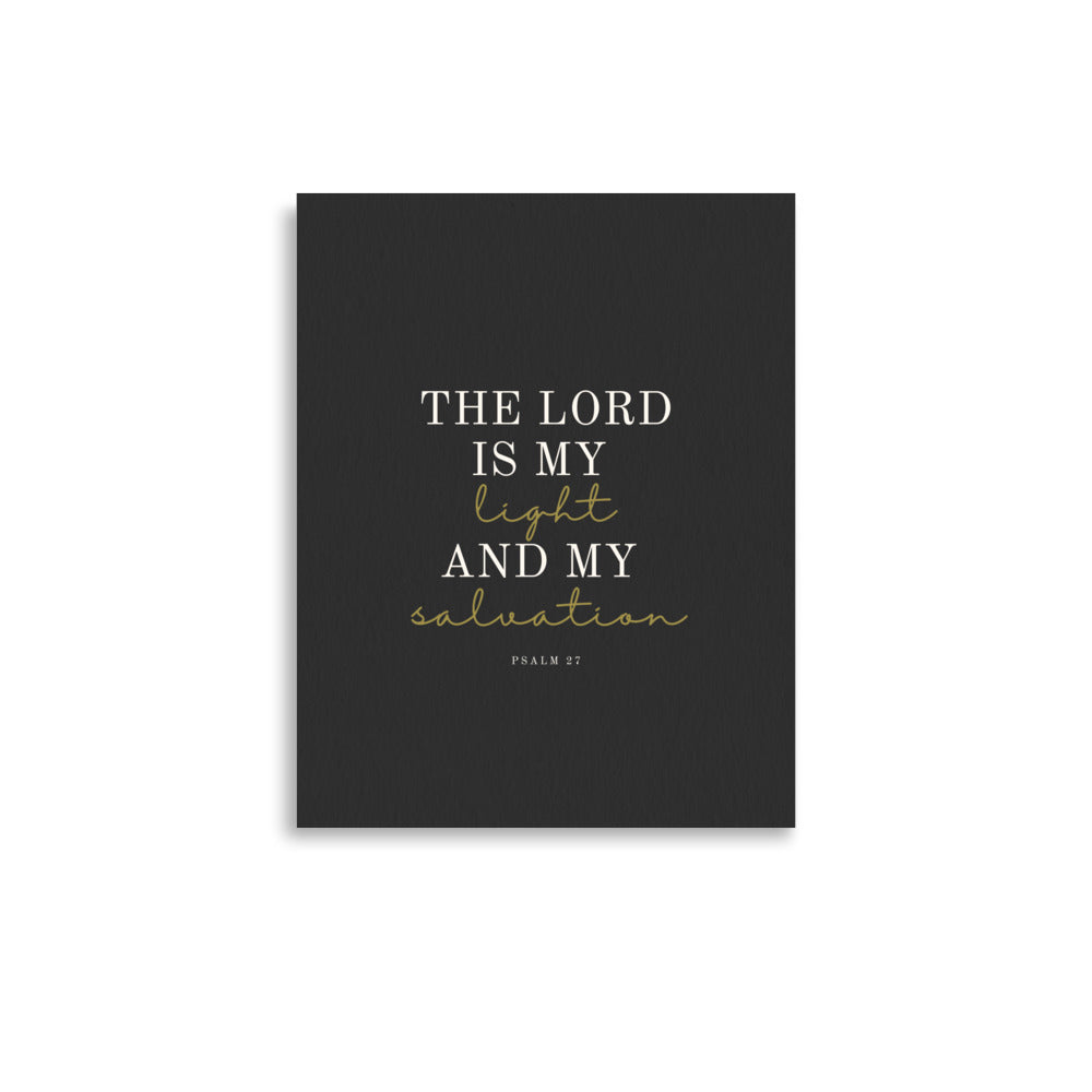 Psalm 27 Quote On Light Or Dark Background  