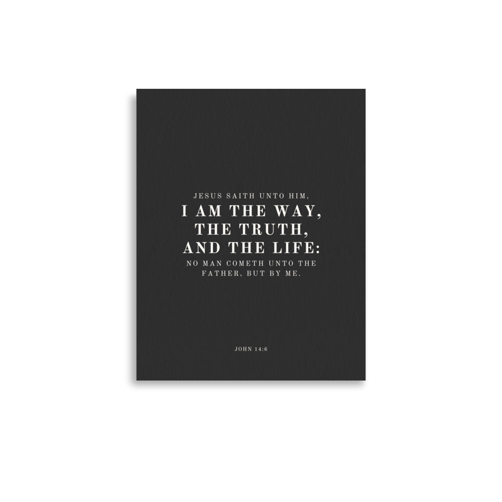 John 14:6 Black 11x14